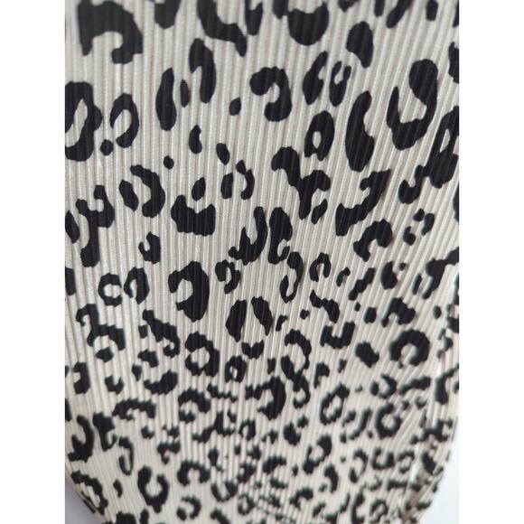 Zara Cream & Black Leopard Printed Cropped Blouse Womens S Mob Wife Y2K - Picture 4 of 8